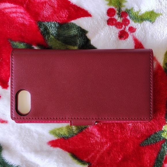 Reiko Leather Wallet Case for iPhone 7 ( Red ) - Picture 7 of 7